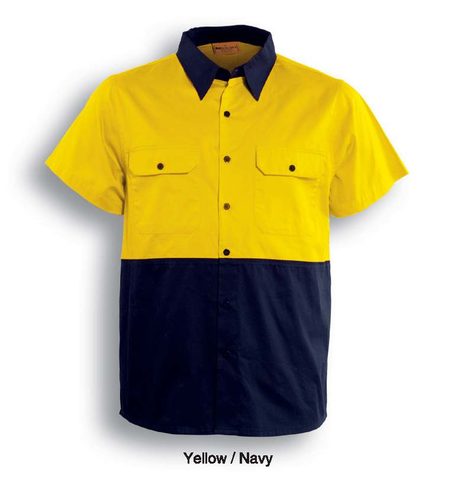 Hi Vis Short Sleeve Cotton Twill Shirt SS1012