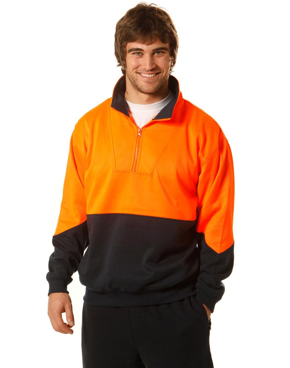Hi Vis Long Sleeve Windcheater w/ Collar - SW13A