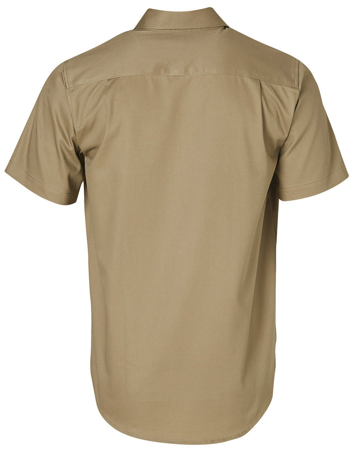 Mens Cotton Drill Short Sleeve Work Shirt - WT03