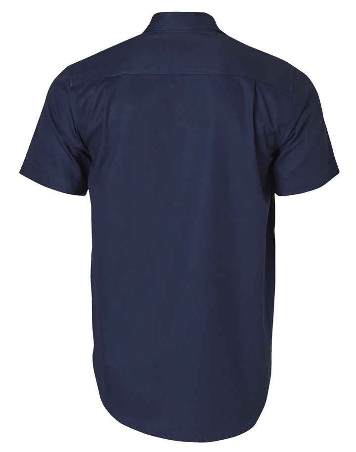 Mens Cotton Drill Short Sleeve Work Shirt - WT03