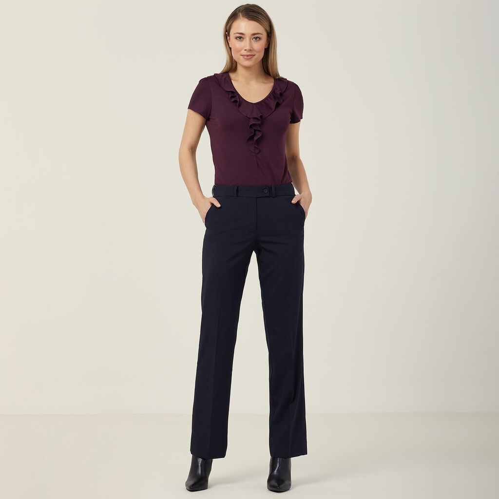 Ladies Stretch Wool Blend Secret Waist Pant - CAT38Z
