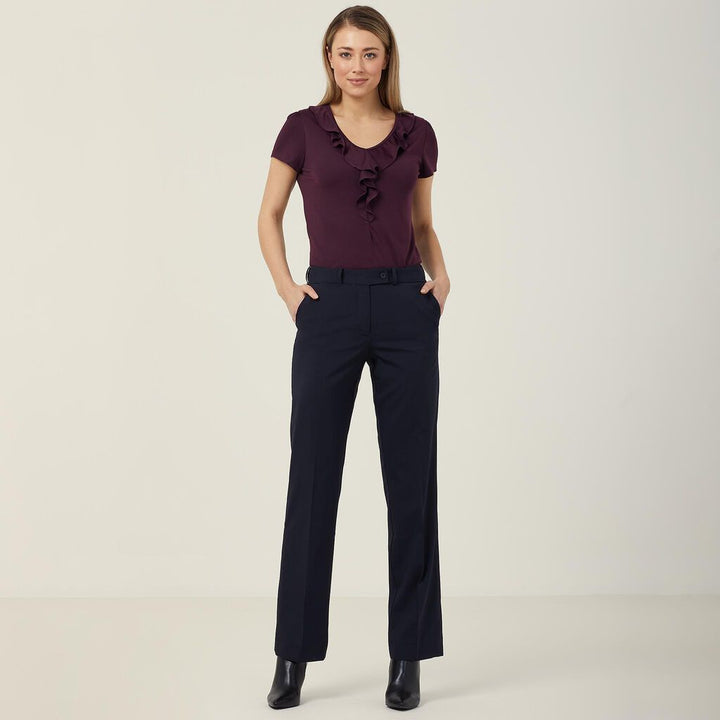 Ladies Stretch Wool Blend Secret Waist Pant - CAT38Z