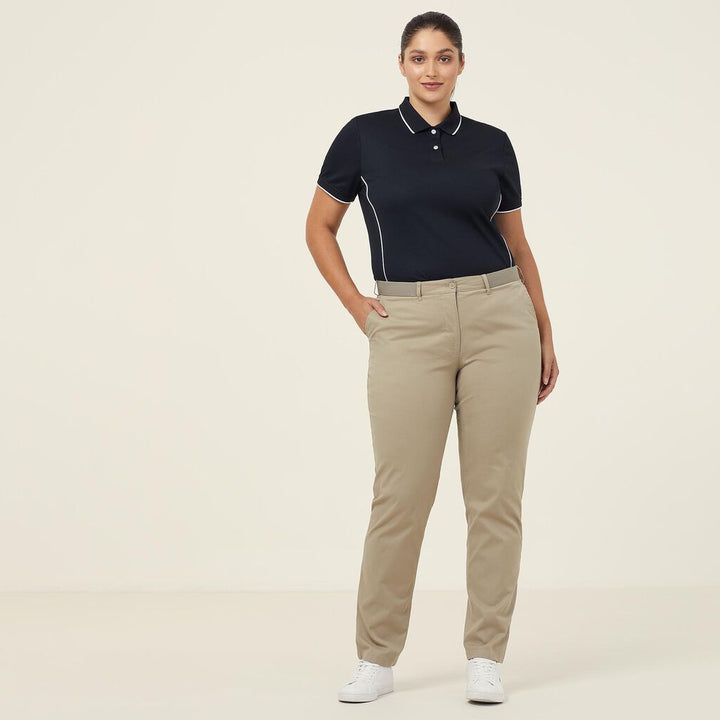 Ladies Antibacterial Polyface Short Sleeve Tipped Polo - CATUF7